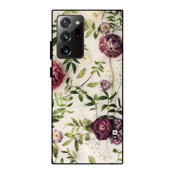 Vintage Rust Floral Metal Back Case for Galaxy Note 20 Ultra
