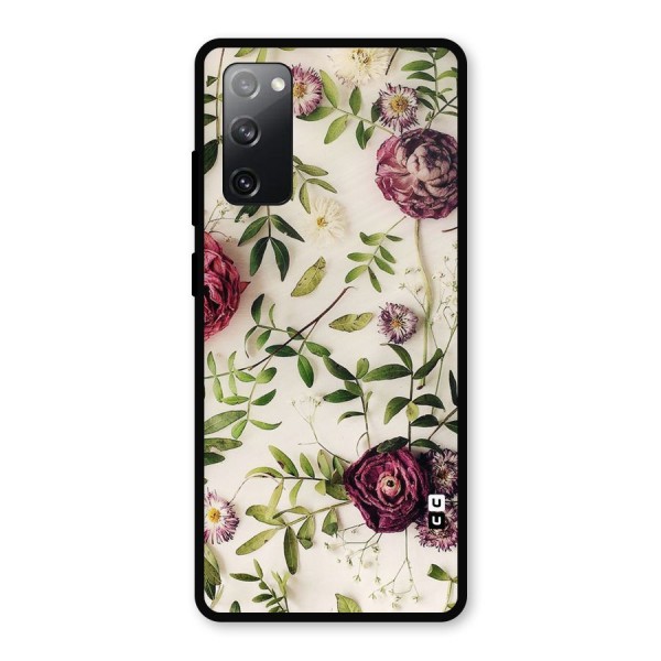 Vintage Rust Floral Metal Back Case for Galaxy S20 FE 5G