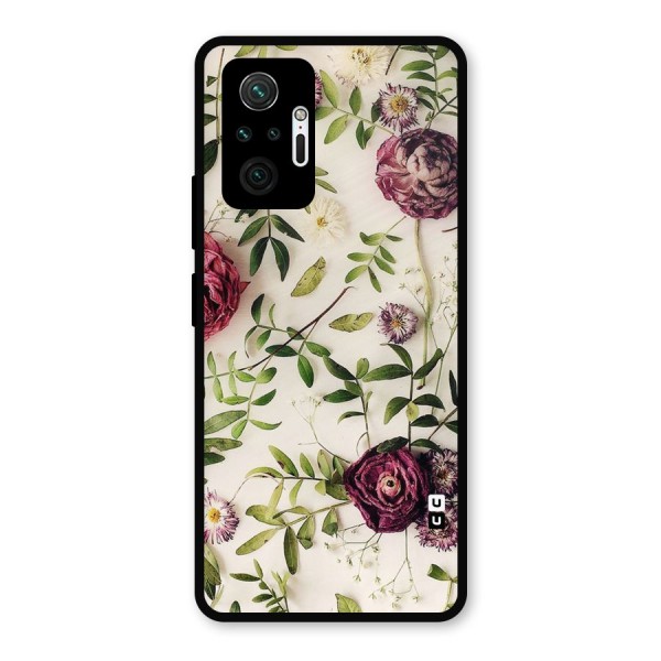Vintage Rust Floral Metal Back Case for Redmi Note 10 Pro