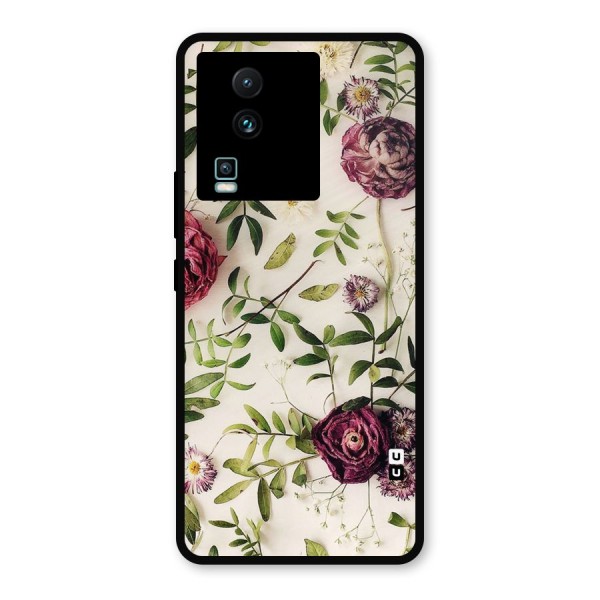 Vintage Rust Floral Metal Back Case for iQOO Neo 7 Pro