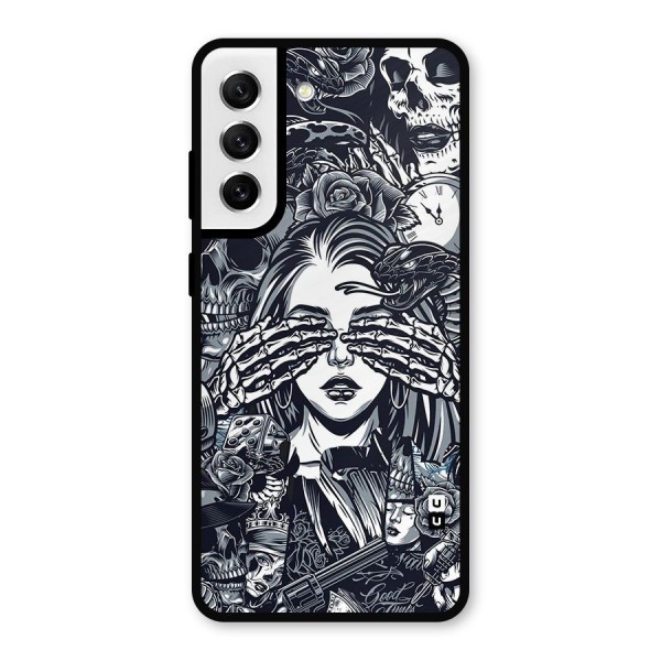 Vintage Skulls and Girl Style Metal Back Case for Galaxy S21 FE 5G
