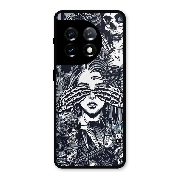 Vintage Skulls and Girl Style Metal Back Case for OnePlus 11