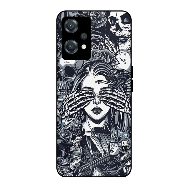 Vintage Skulls and Girl Style Metal Back Case for OnePlus Nord CE 2 Lite 5G