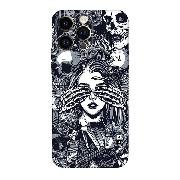 Vintage Skulls and Girl Style Original Polycarbonate Back Case for iPhone 14 Pro Max