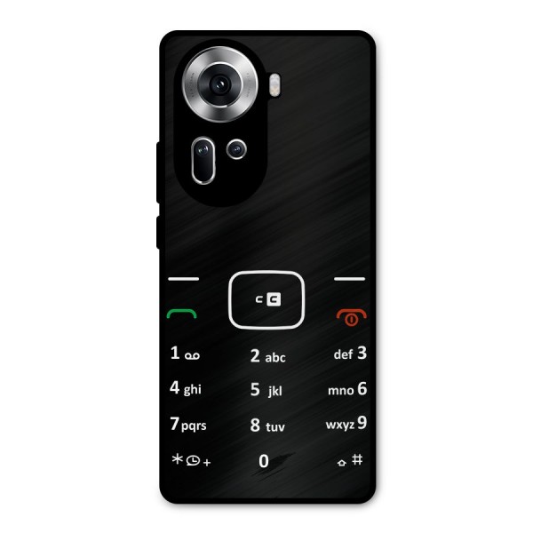 Vintage Smart Phone Metal Back Case for Oppo Reno11 5G