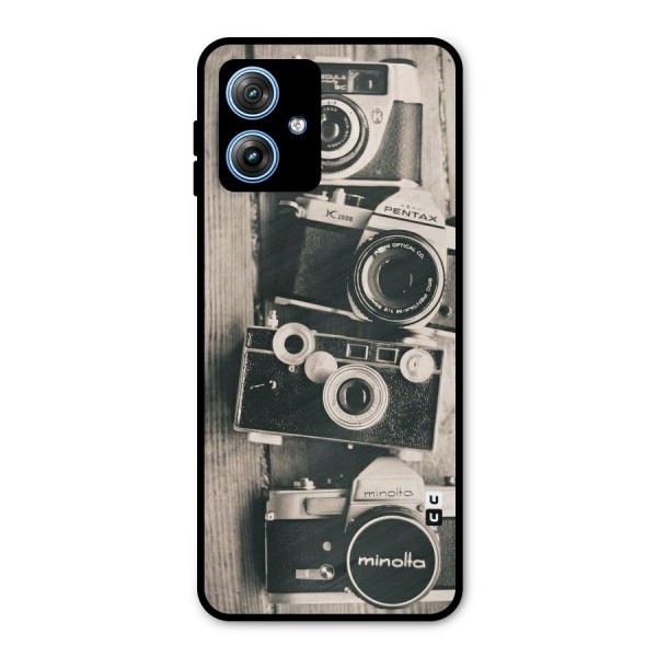 Vintage Style Shutter Metal Back Case for Moto G54