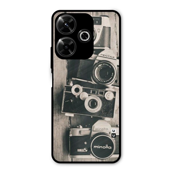 Vintage Style Shutter Metal Back Case for Redmi 13 5G