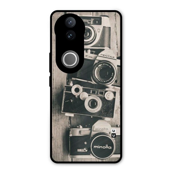 Vintage Style Shutter Metal Back Case for Vivo V50e
