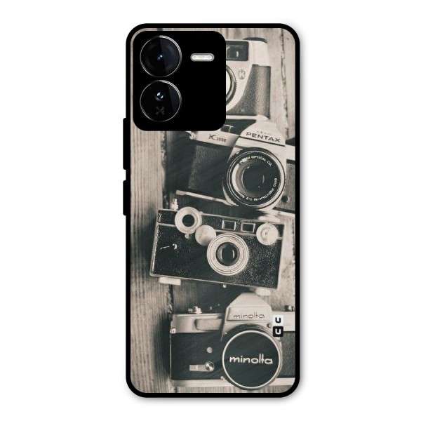 Vintage Style Shutter Metal Back Case for iQOO Z9