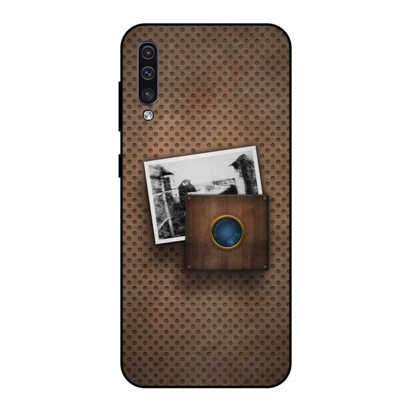 Vintage Wood Camera Metal Back Case for Galaxy A30s