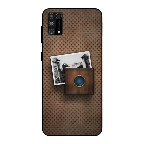 Vintage Wood Camera Metal Back Case for Galaxy M31