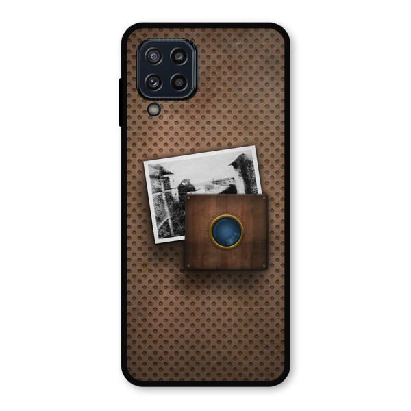 Vintage Wood Camera Metal Back Case for Galaxy M32