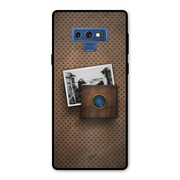 Vintage Wood Camera Metal Back Case for Galaxy Note 9