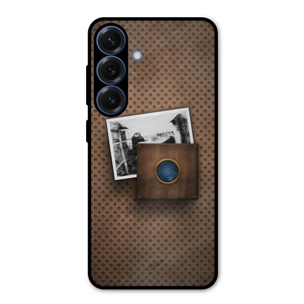 Vintage Wood Camera Metal Back Case for Galaxy S25