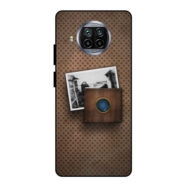 Vintage Wood Camera Metal Back Case for Mi 10i