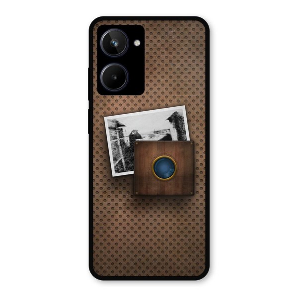 Vintage Wood Camera Metal Back Case for Realme 10