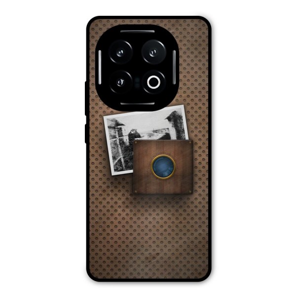 Vintage Wood Camera Metal Back Case for iQOO 13