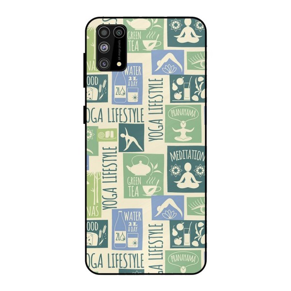 Vintage Yoga Lifestyle Metal Back Case for Galaxy F41