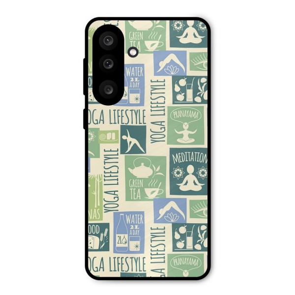 Vintage Yoga Lifestyle Metal Back Case for Galaxy M56