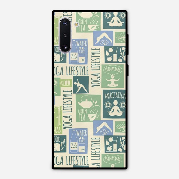 Vintage Yoga Lifestyle Metal Back Case for Galaxy Note 10