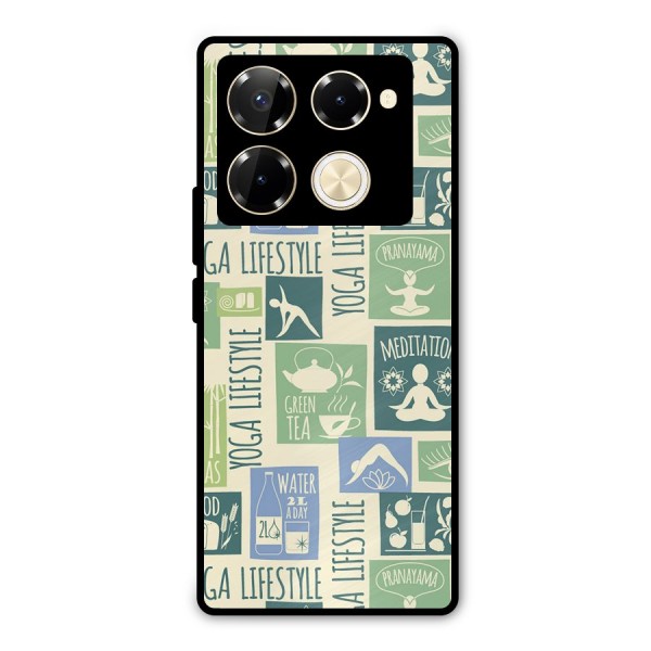 Vintage Yoga Lifestyle Metal Back Case for Infinix Note 40 Pro Plus