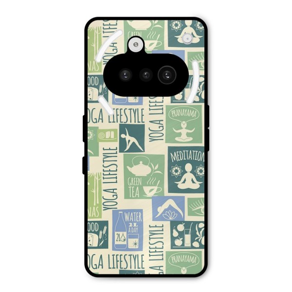 Vintage Yoga Lifestyle Metal Back Case for Nothing Phone 3a