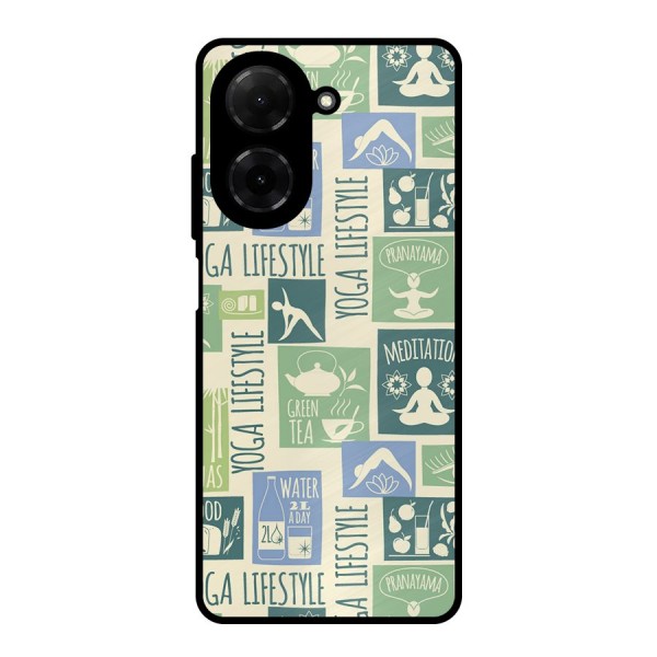 Vintage Yoga Lifestyle Metal Back Case for Poco C71