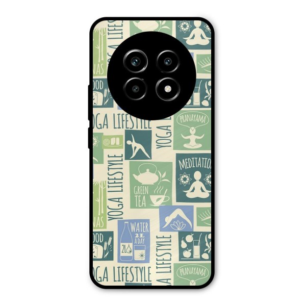 Vintage Yoga Lifestyle Metal Back Case for Realme 13 Pro