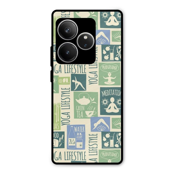 Vintage Yoga Lifestyle Metal Back Case for Realme GT 6