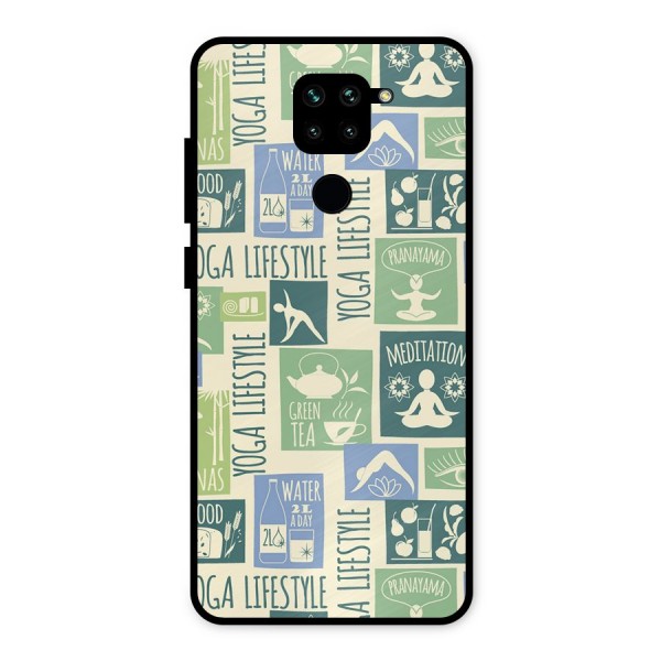 Vintage Yoga Lifestyle Metal Back Case for Redmi Note 9