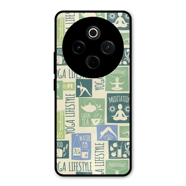 Vintage Yoga Lifestyle Metal Back Case for Vivo T4
