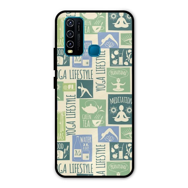 Vintage Yoga Lifestyle Metal Back Case for Vivo Y50