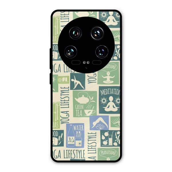 Vintage Yoga Lifestyle Metal Back Case for Xiaomi 14 Ultra