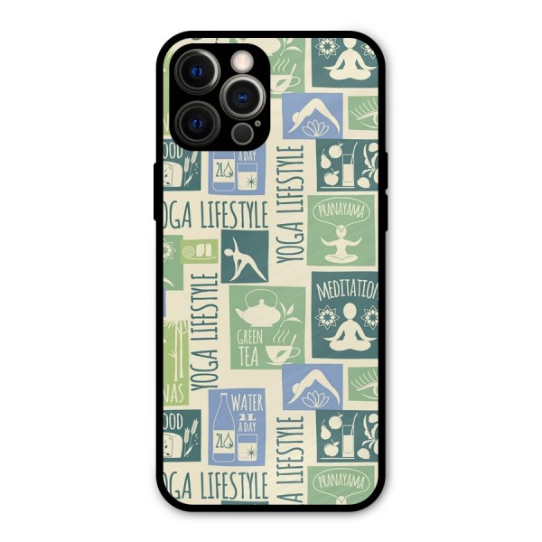Vintage Yoga Lifestyle Metal Back Case for iPhone 12 Pro Max