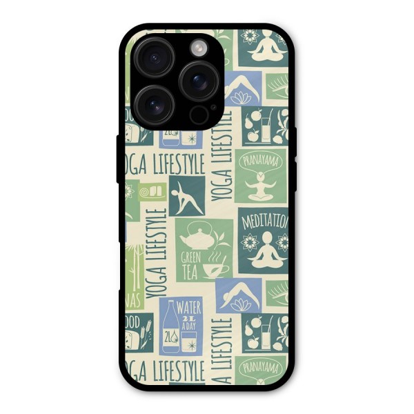 Vintage Yoga Lifestyle Metal Back Case for iPhone 16 Pro