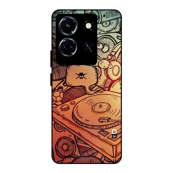 Vinyl Design Metal Back Case for Infinix Note 30 5G
