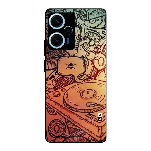 Vinyl Design Metal Back Case for Poco F5