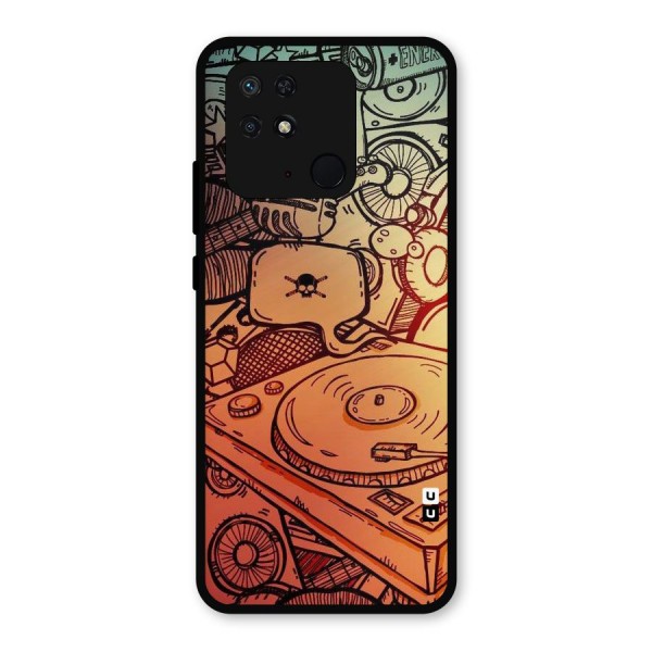 Vinyl Design Metal Back Case for Redmi 10 Power