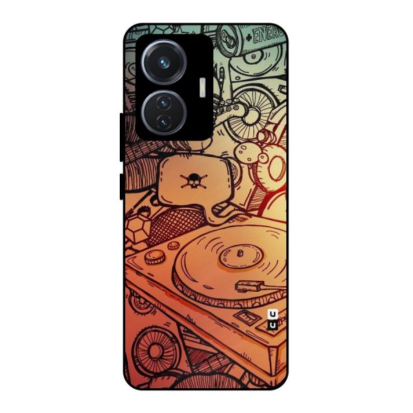 Vinyl Design Metal Back Case for iQOO Z6 44W