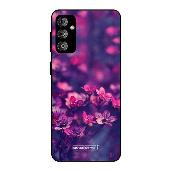 Violet Floral Metal Back Case for Galaxy F23