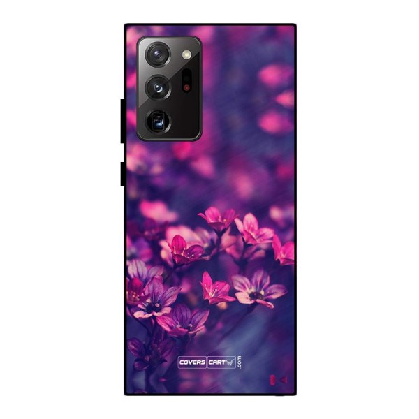 Violet Floral Metal Back Case for Galaxy Note 20 Ultra