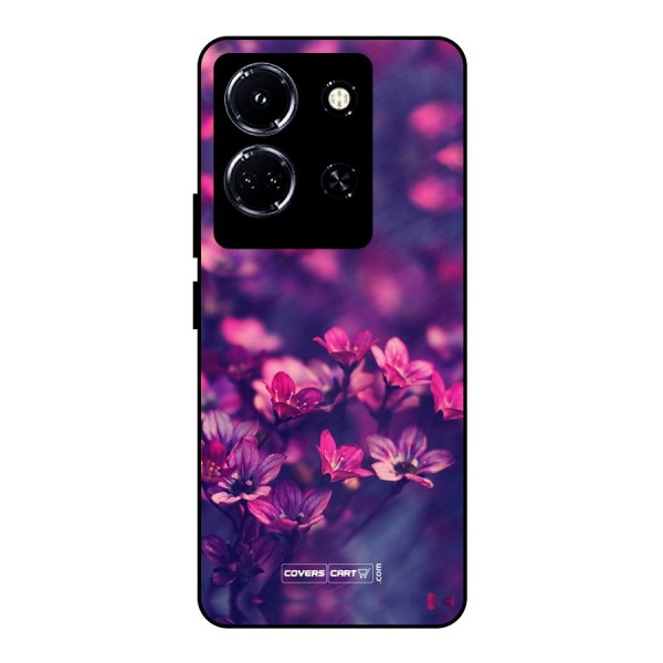 Violet Floral Metal Back Case for Infinix Note 30 5G