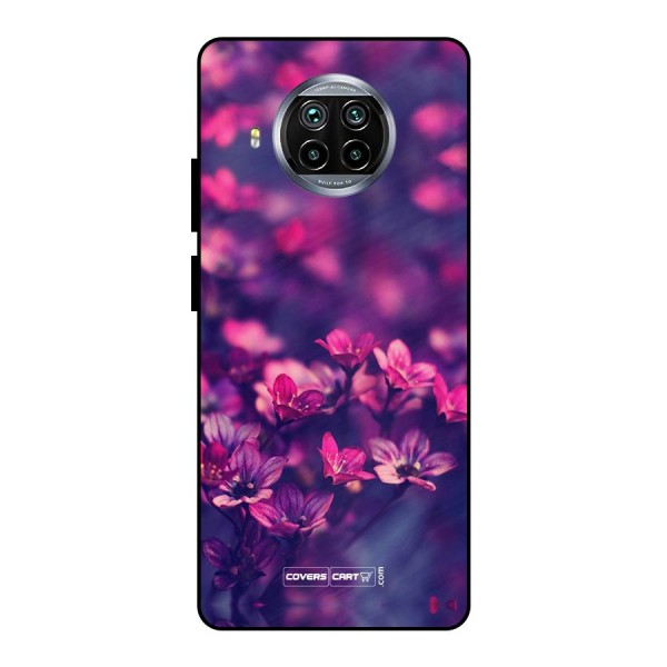Violet Floral Metal Back Case for Mi 10i