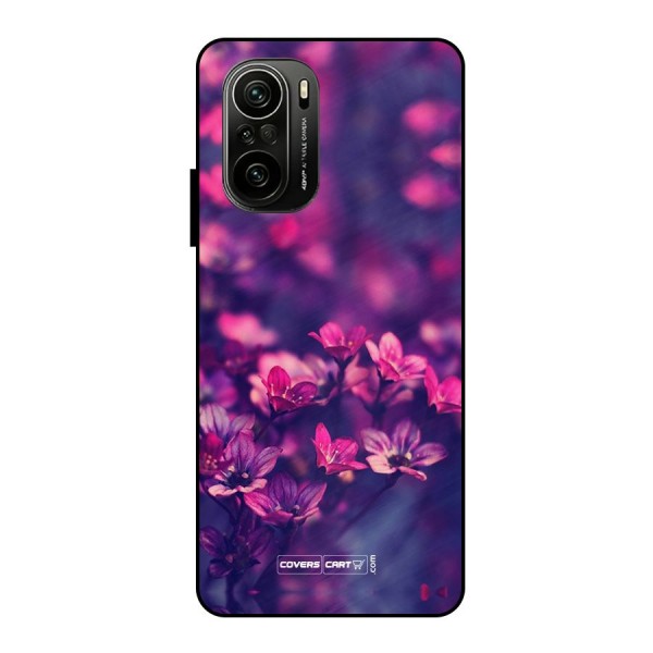 Violet Floral Metal Back Case for Mi 11X Pro