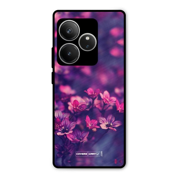 Violet Floral Metal Back Case for Realme GT 6