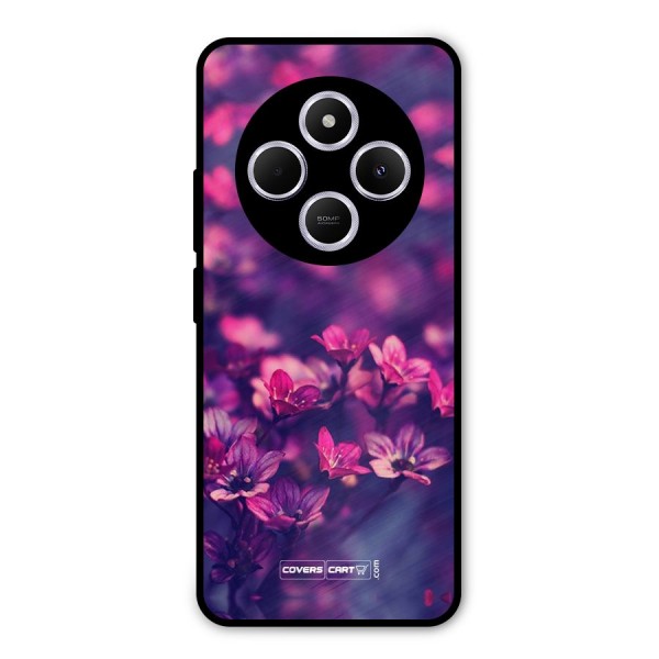 Violet Floral Metal Back Case for Redmi A4