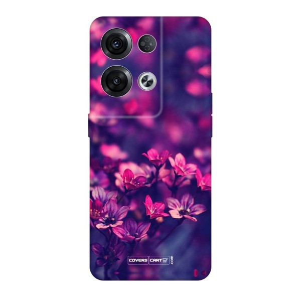 Violet Floral Original Polycarbonate Back Case for Oppo Reno8 Pro 5G