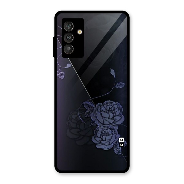 Voilet Floral Design Glass Back Case for Galaxy M13