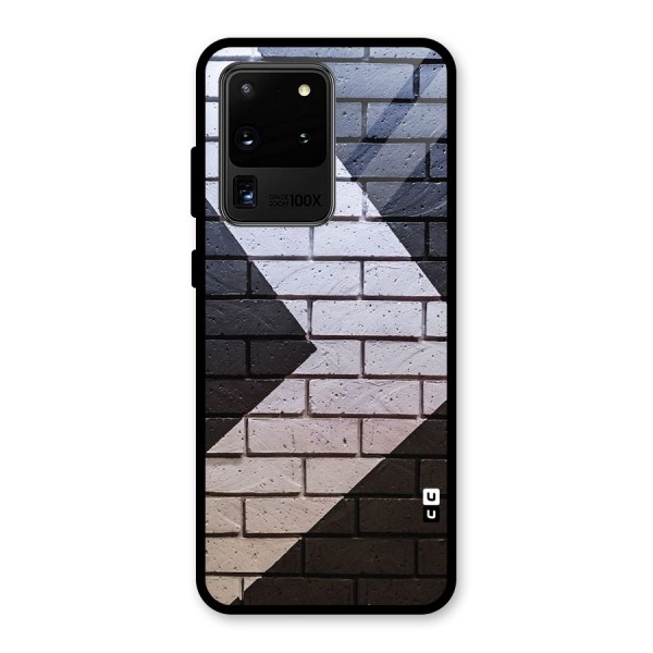 Wall Arrow Design Glass Back Case for Galaxy S20 Ultra