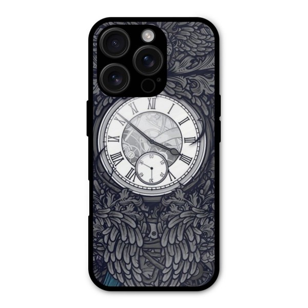 Wall Clock Metal Back Case for iPhone 16 Pro